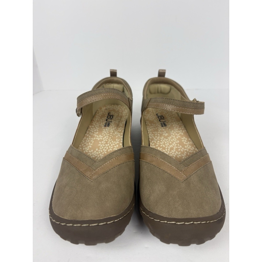 JBU Raven Taupe Casual Step-In Flat Mary Jane Shoes Womens 9.5M. - Picture 3 of 12